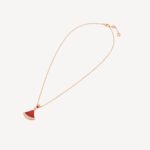 ELSIE LOVE Divas’Dream Necklace 925 Silver 18K Rose Gold Plated Red Agate - Image 2