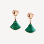 ELSIE LOVE Divas’Dream Earrings 925 Silver 18K Gold Plated Mother of Pearl / Red Agate / Green Agate - Image 6