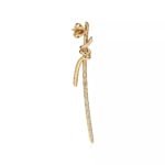 ELSIE LOVE Long Knot Earrings 18K Gold Plated Cubic Zirconia - Image 3