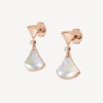 ELSIE LOVE Divas’Dream Earrings 925 Silver 18K Gold Plated Mother of Pearl / Red Agate / Green Agate - Image 3