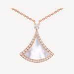 ELSIE LOVE Divas’Dream Necklace 925 Silver 18K Rose Gold Plated Mother of Pearl CZ - Image 3