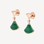 ELSIE LOVE Divas’Dream Earrings 925 Silver 18K Gold Plated Mother of Pearl / Red Agate / Green Agate - Image 7