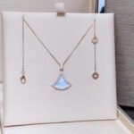 ELSIE LOVE Divas’Dream Necklace 925 Silver 18K Rose Gold Plated Mother of Pearl CZ - Image 6