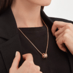 ELSIE LOVE B.zero1 Necklace 925 Silver 18K Gold Plated Edge Zircon - Image 9